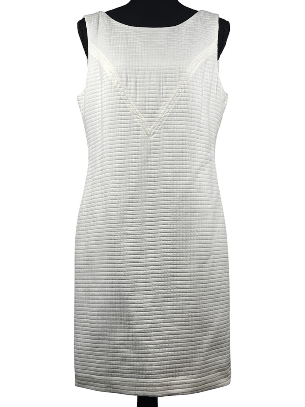 NWT Banana Republic x Mad Men Collection Ivory Quilted Sheath Dress, Size 8